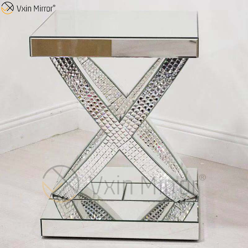 Modern End Table Mirror Furniture Side Table Hotel Hallway Mirrored Console Table for Living Room Furniture WXF-295