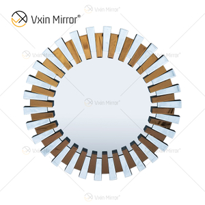 3D 2 Colors Both WXM-1021 Wall Decoration Brown With Silver Wall Hanging Mirror