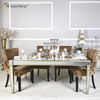 Facoty Supply Dining Table Luxury WXF-0309 Pure Gold Frame Homemade Mirrored Dining Table