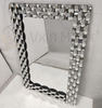 Wall Decoration Silver Curved Glass Wall Hanging Mirror