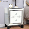 Hot Sale Home White Glass Furniture 2 Drawers Mirrored Cabinet Chest WXF-786