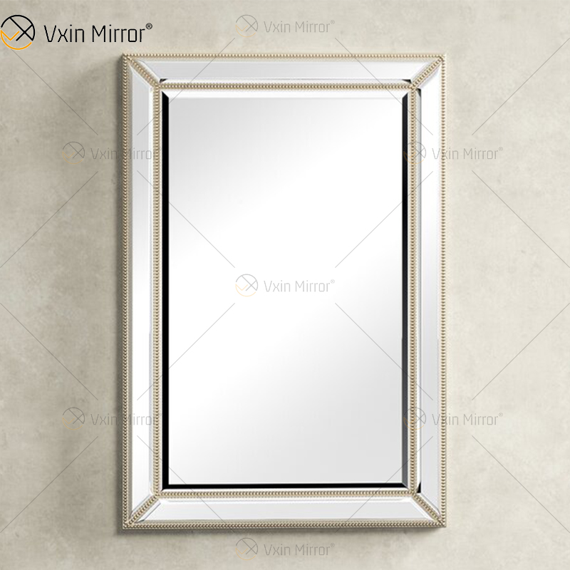 Good Quality WXM-1630 Luxury Champagne Gold Wall Mirror Wall Decor for Living Room Bedroom