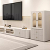 Cream Solid Wood Dining Cabinet