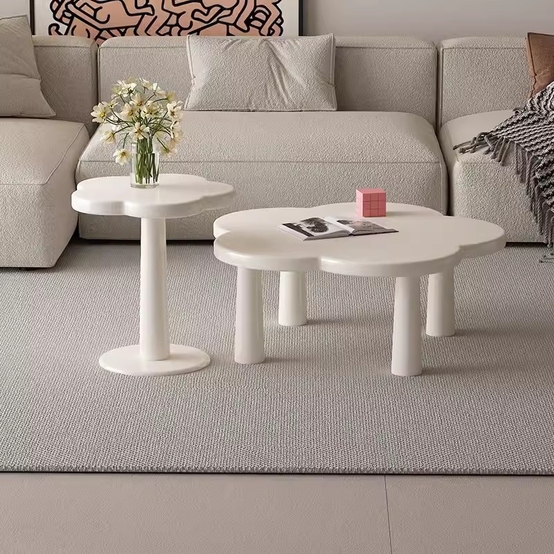 Cream acrylic cloud coffee table