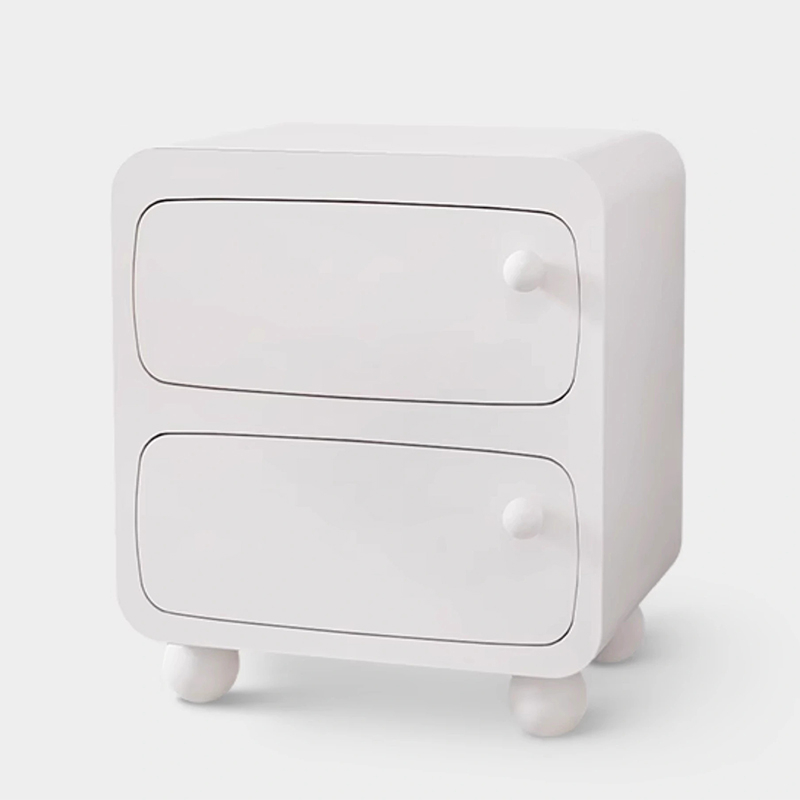 Minimalist cream nightstand