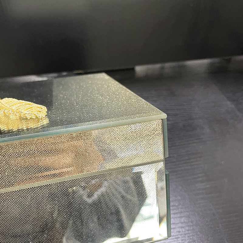 Gold Glitter Mirror Acrylic Jewelry Box