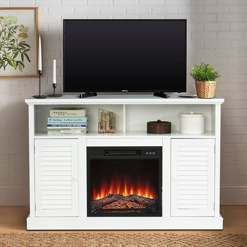 Modern white cream wind TV cabinet